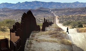 Fences along the US-Mexico border  Photograph: John Moore/Getty Images