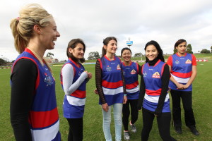 AMES youth students training at Whitten Oval.