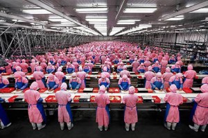 Factory workers in China.