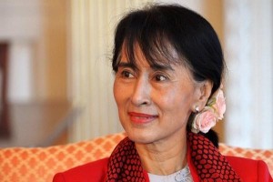 Myanmar's democracy movement leader and Nobel Laureate Aung San Suu Kyi.