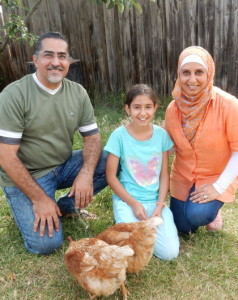 Majid Rezai and Nayran Tabai with daughter Alnour